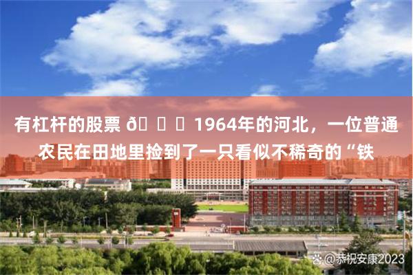 有杠杆的股票 🌞1964年的河北，一位普通农民在田地里捡到了一只看似不稀奇的“铁