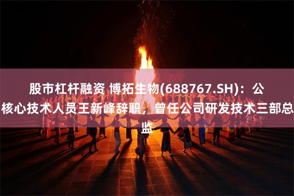 股市杠杆融资 博拓生物(688767.SH)：公司核心技术人员王新峰辞职，曾任公司研发技术三部总监