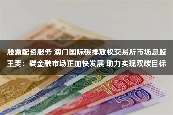 股票配资服务 澳门国际碳排放权交易所市场总监王斐：碳金融市场正加快发展 助力实现双碳目标