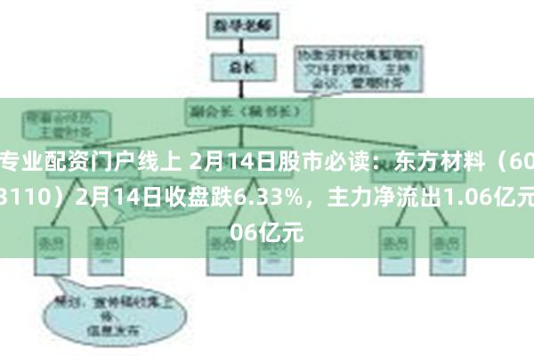 专业配资门户线上 2月14日股市必读：东方材料（603110）2月14日收盘跌6.33%，主力净流出1.06亿元